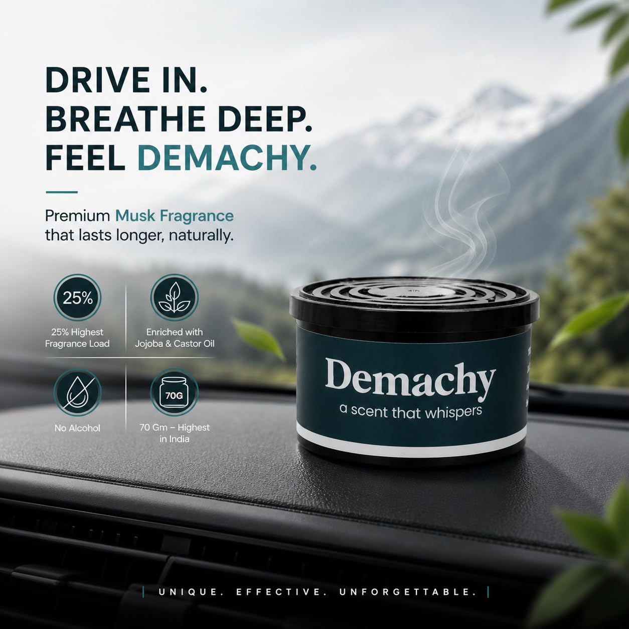 Demachy Musk car gel perfume